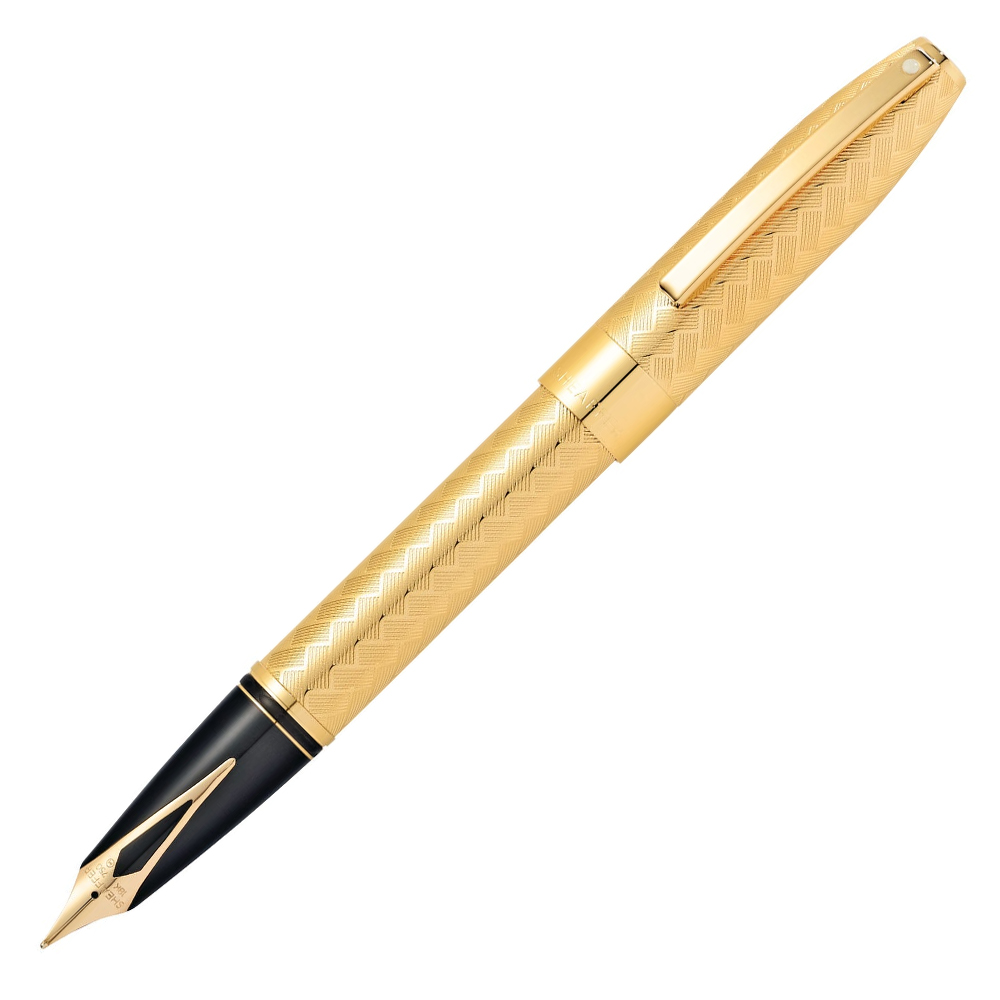 Sheaffer® Legacy 23KT Gold-plated Fountain Pen with Engraved Chevron Pattern