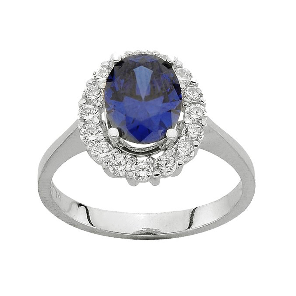 Engagement ring of Diana Swarovski Sapphire (cz) White 14626-4 3.51