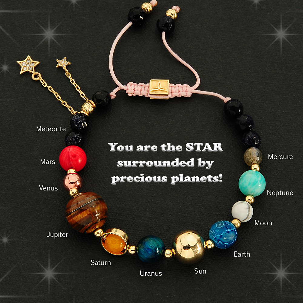 Solar System Wristband With Dorika and Mystic Stones Pink