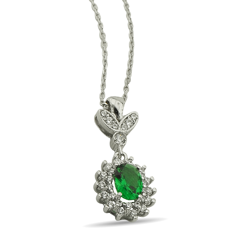 emerald(cz) necklace daisy 3.32