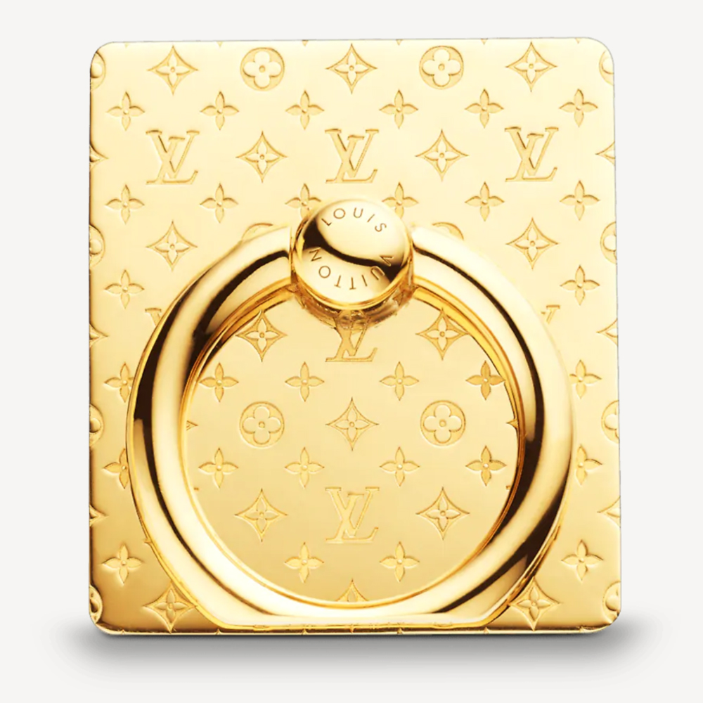 Louis Vuitton Gold NANOGRAM PHONE RING HOLDER 